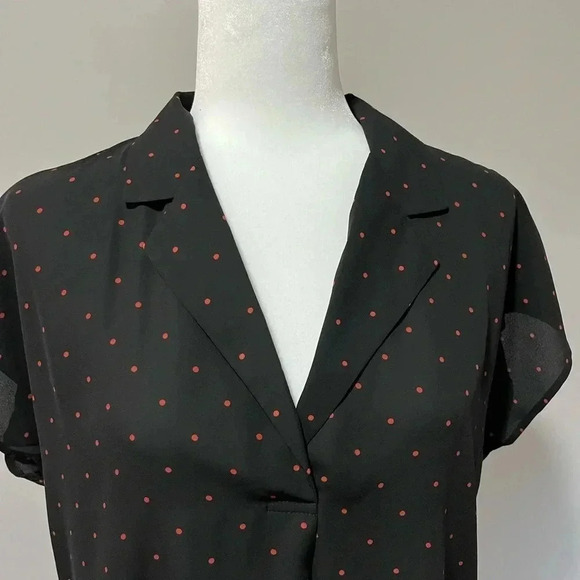 Cleo Short Sleeve Polka Dot Blouse - Picture 4 of 10